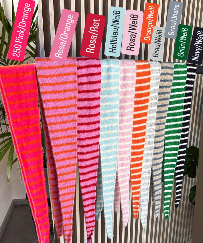 lenipepunkt-lena-wolltuch-ringel-rosa-orange-schal image 2