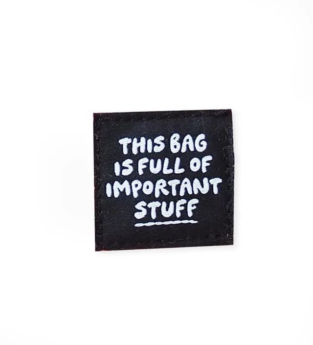 paul-clara-weblabel-this-bag-is-full-of-important-stuff-etikett image 1