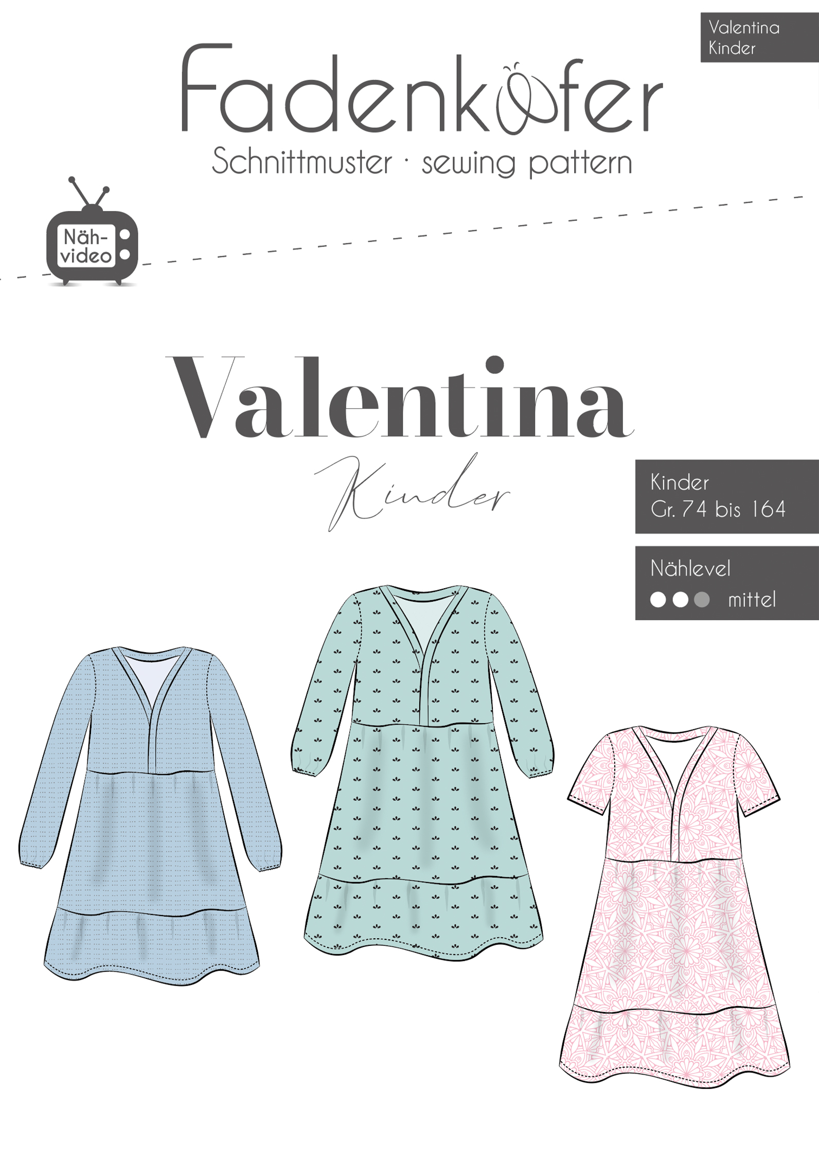 fadenk-fer-kleid-valentina-kinder-schnittmuster-gr-74-164-boho image 1