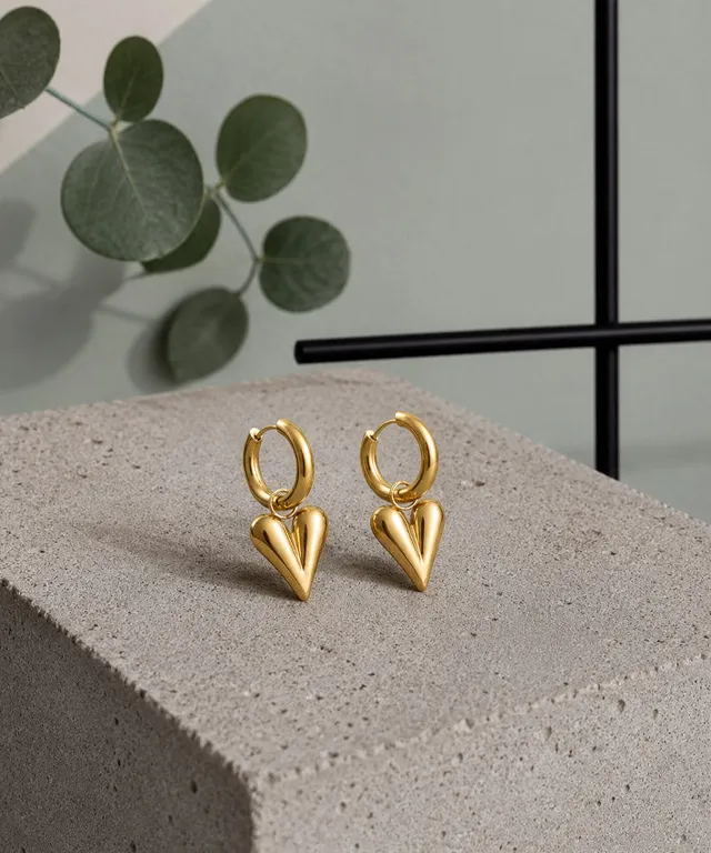 lenipepunkt-ohrringe-creole-mit-herz-gold-edelstahl image 1