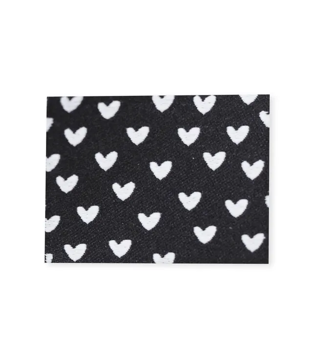 paul-clara-weblabels-herzen-schwarz-wei-klapp-weblabel image 1