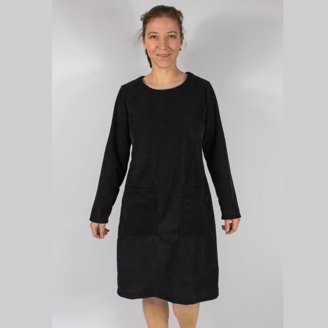 sew-simple-aivie-cordkleid-schnittmuster-pdf-langarm-taschen image 2