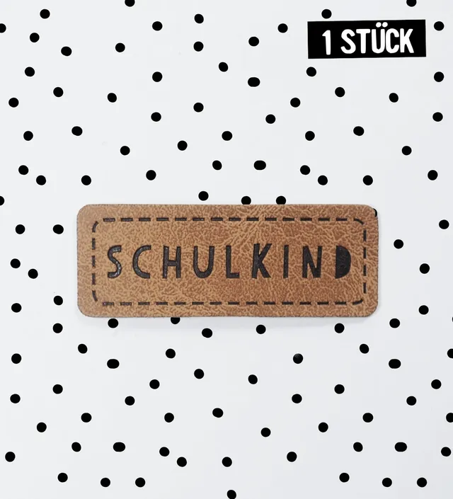 paul-clara-schulkind-kunstlederlabel-iron-on-1-5x4cm image 1