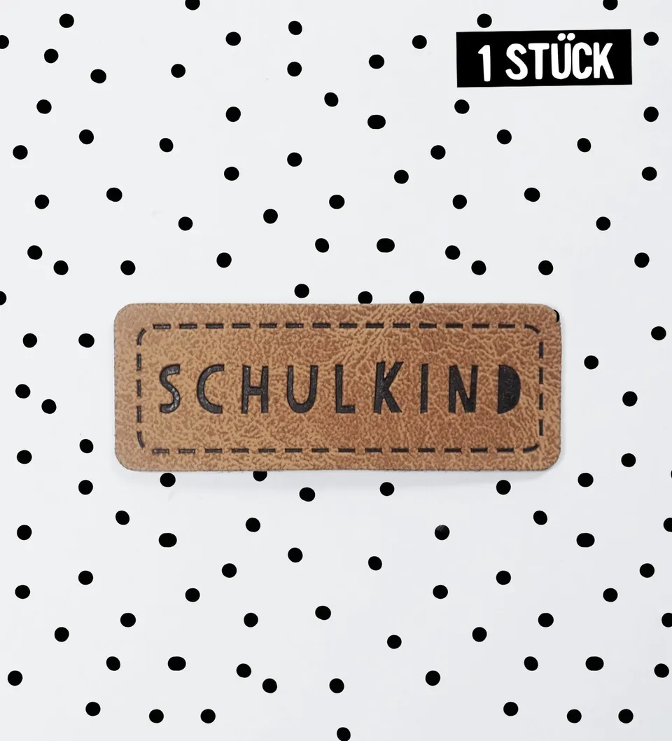 paul-clara-schulkind-kunstlederlabel-iron-on-1-5x4cm image 1