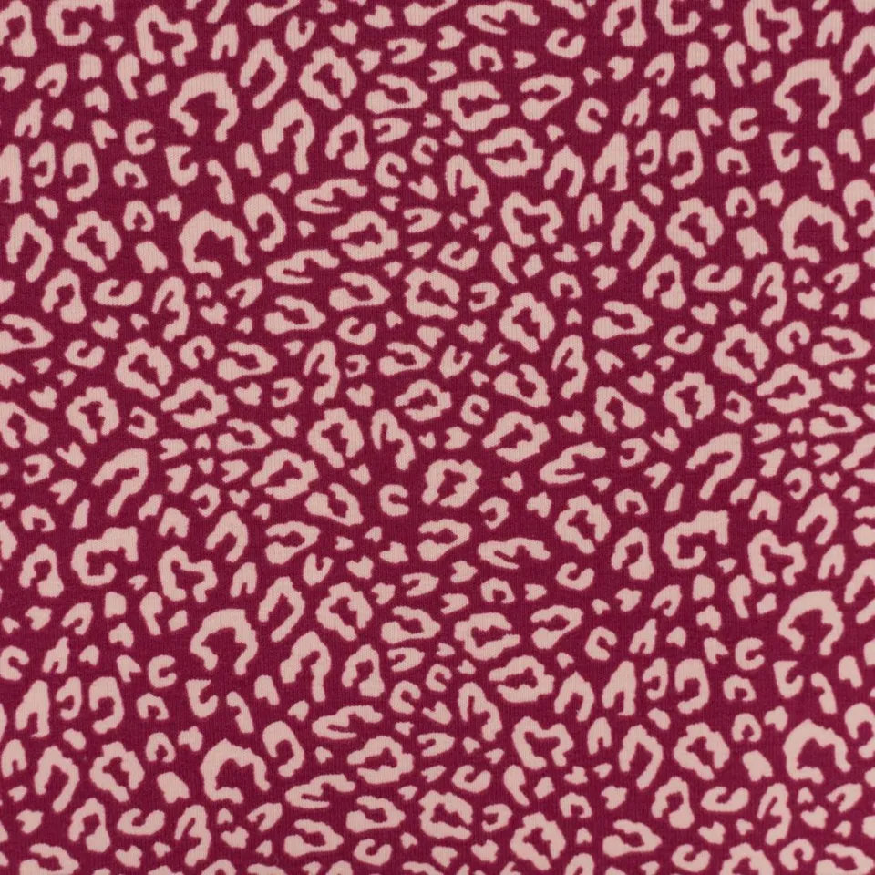 n-hfrosch-leo-baumwoll-jersey-rosa-meterware-leo-muster image 1