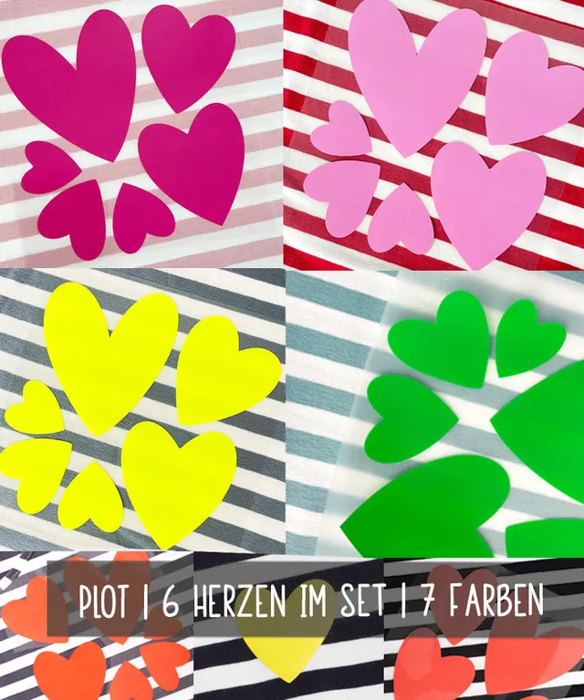 lenipepunkt-herzen-plot-set-6tlg-pink-14x15-cm image 1