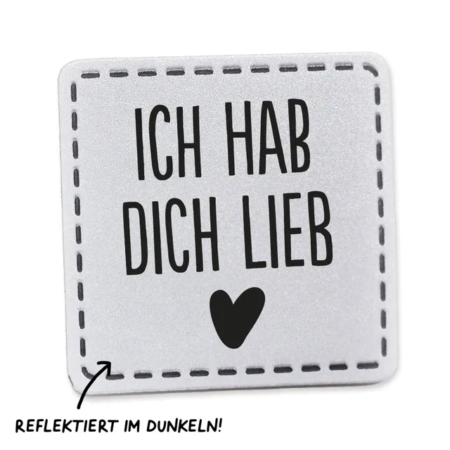 paul-clara-ich-hab-dich-lieb-reflektorlabel-iron-on-4-x-4-cm image 1