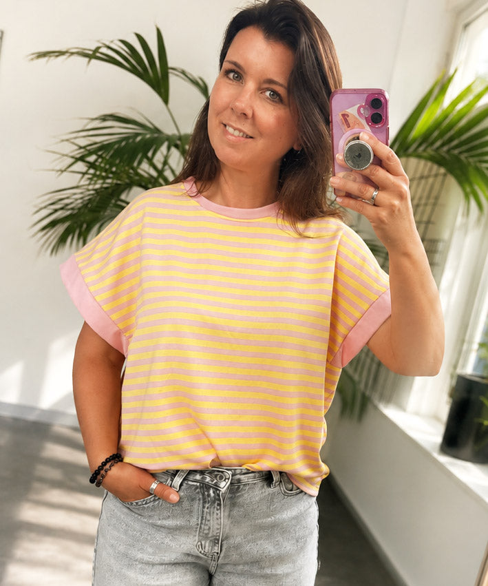 lenipepunkt-lina-ringel-frenchterry-shirt-onesize-flieder-rosa image 2
