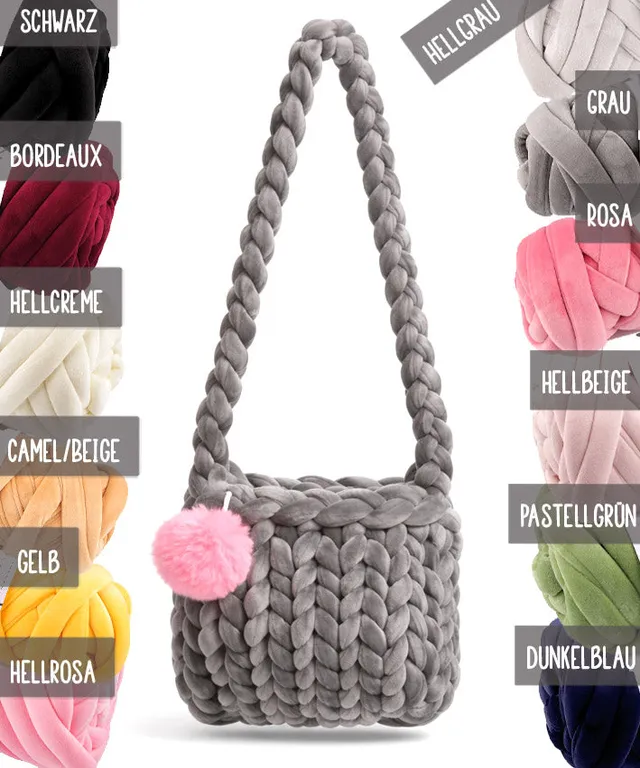lenipepunkt-kurzwaren-chunky-garn-500g-hellgrau-18m-polyester image 1