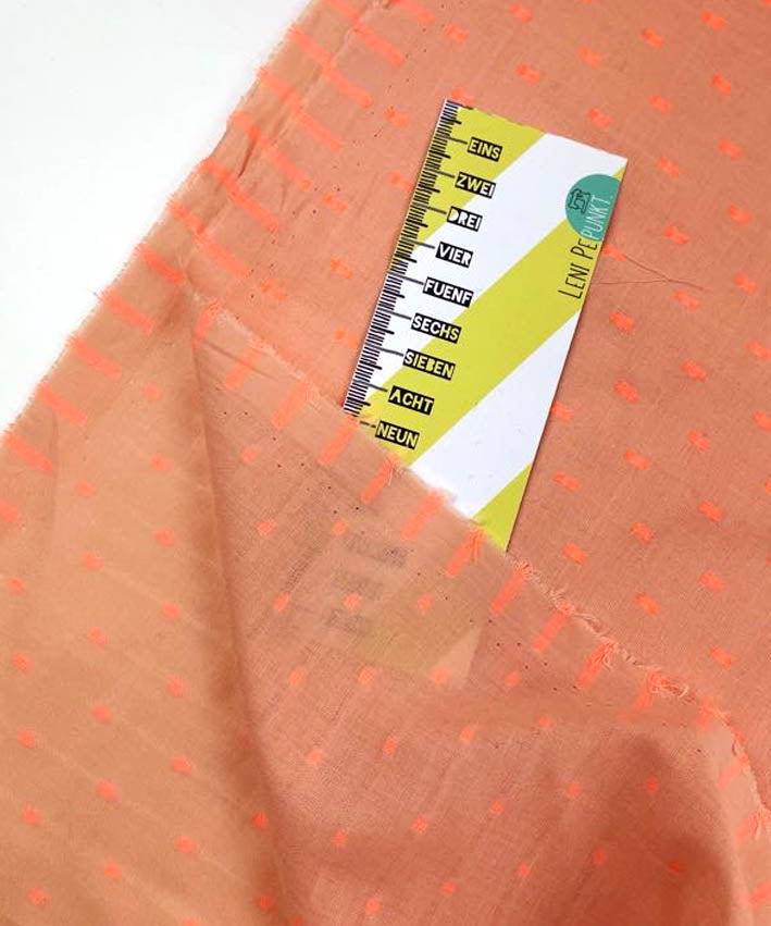 lenipepunkt-dobby-neon-voile-baumwollstoff-koralle-meterware image 5