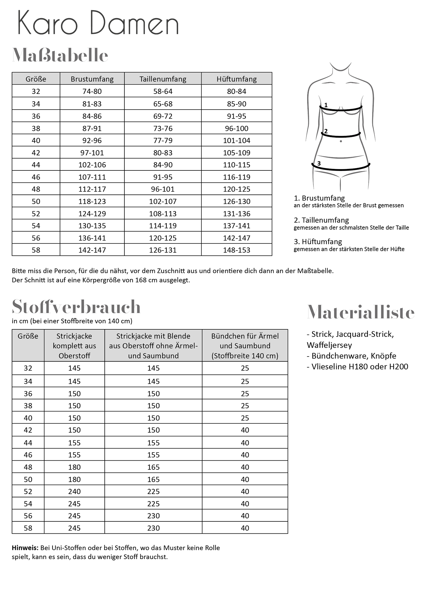 fadenk-fer-karo-strickjacke-schnittmuster-damen-32-58 image 2