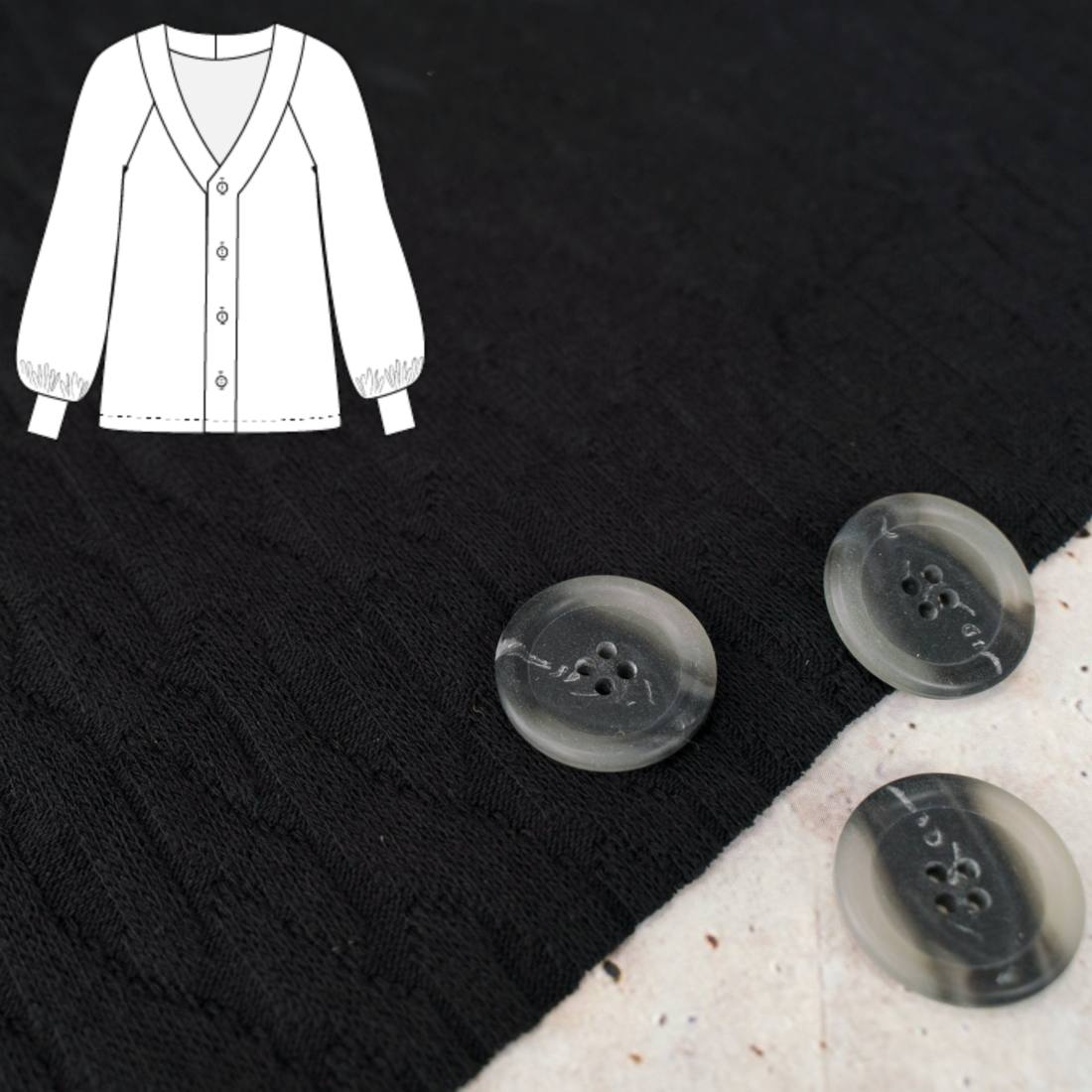 n-hfrosch-jujur-n-hpaket-strickjacke-zopf-schwarz image 1