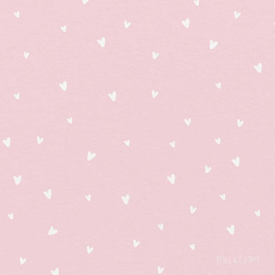 paul-clara-kleine-prinzessin-jersey-stoff-herzen-pink-0-5-m image 1