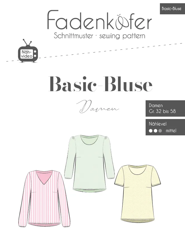 fadenk-fer-basic-bluse-papierschnittmuster-damen-32-58 image 1