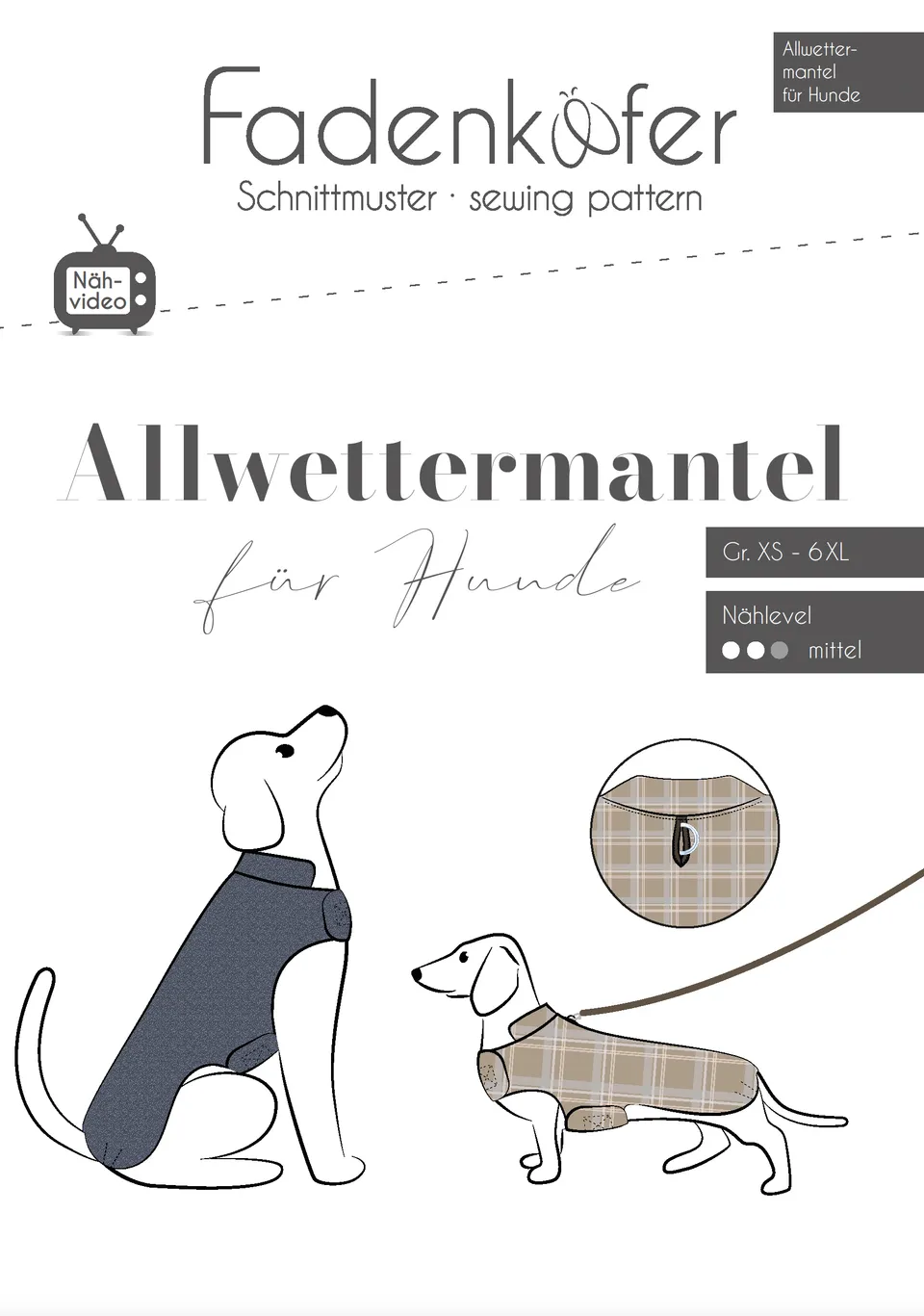 fadenk-fer-allwettermantel-papierschnittmuster-hunde-xs-6xl image 1