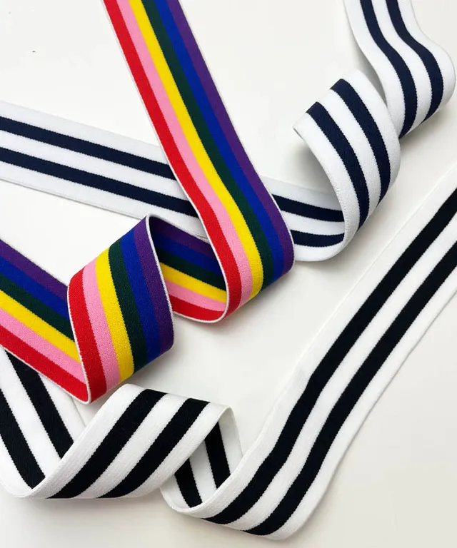 lenipepunkt-kurzwaren-gummiband-streifen-40mm-schwarz-wei image 1