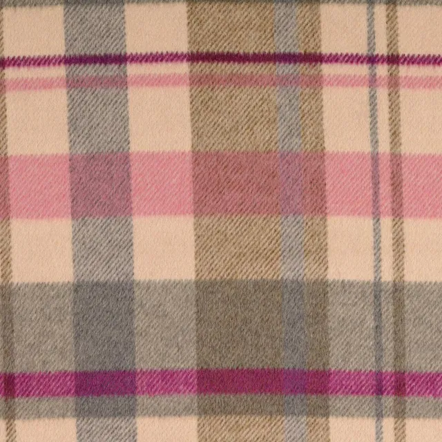 n-hfrosch-mantelflausch-karo-beige-rosa-wollgemisch-mantelstoff image 1