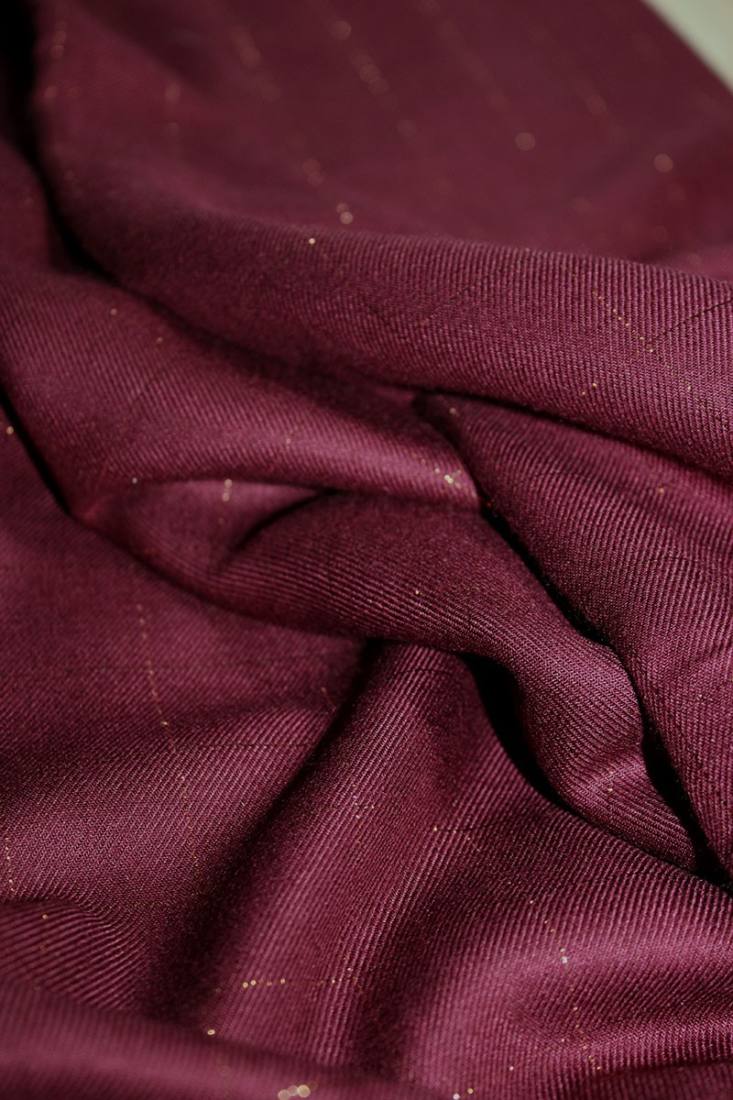 n-hfrosch-stoffe-viskose-twill-glitzer-karo-blusenstoff-dunkelrot image 2