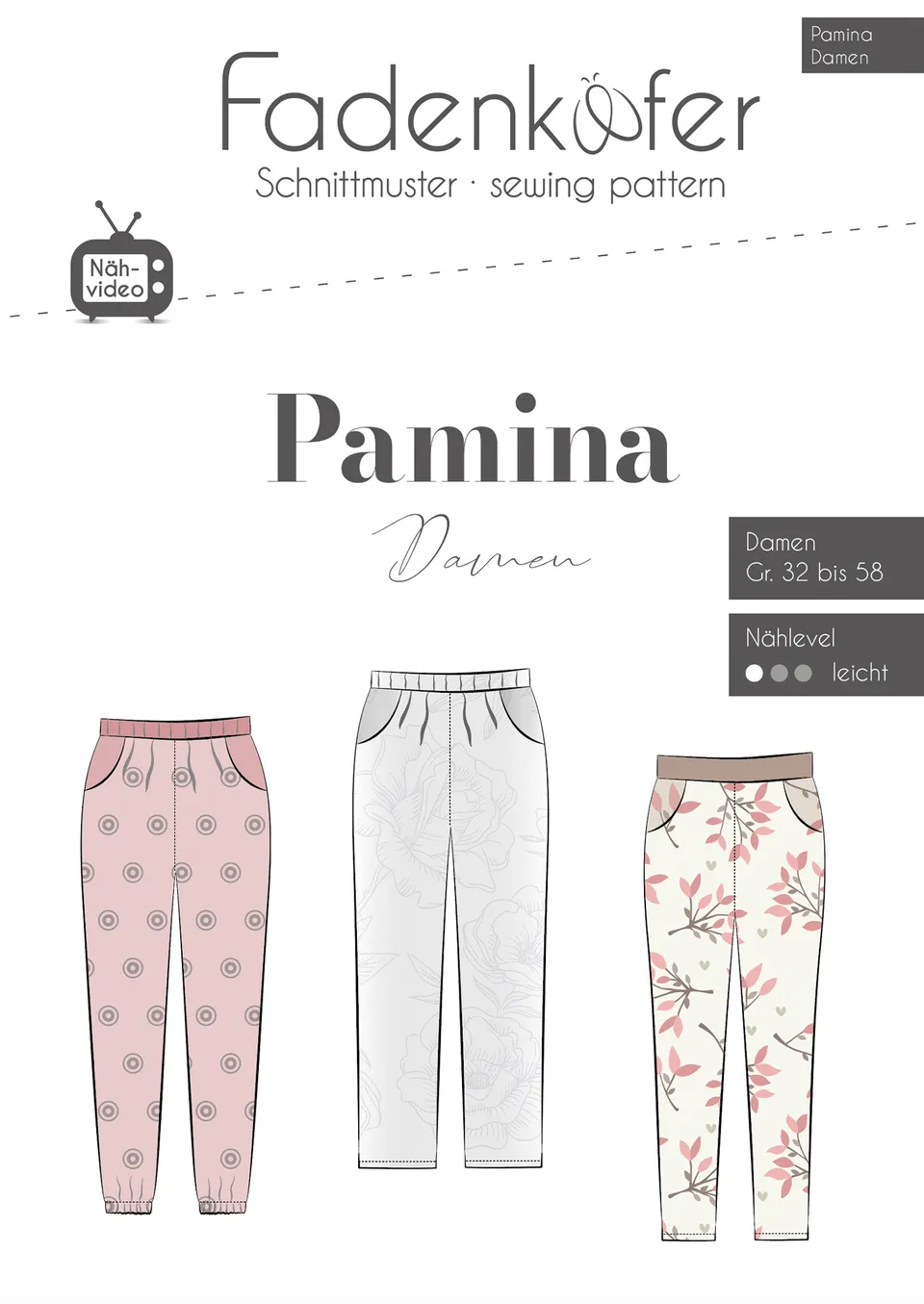 fadenk-fer-pamina-damen-papierschnittmuster-hose-32-58 image 1