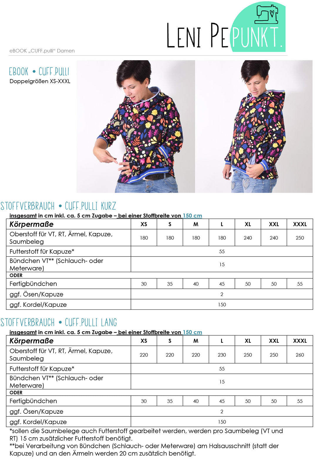 lenipepunkt-cuff-pulli-schnittmuster-pullover-xs-xxxl-kapuze-kurz image 2