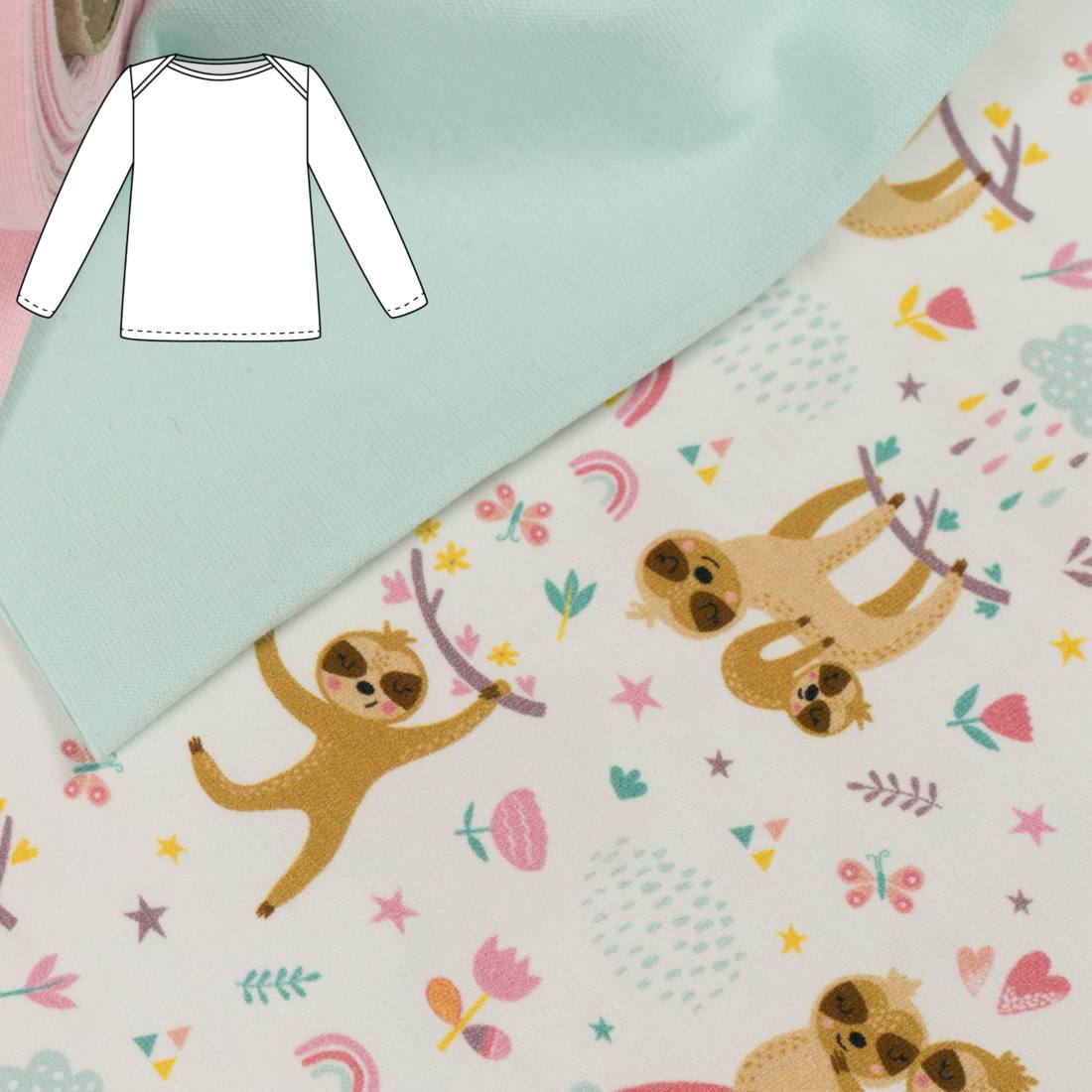 n-hfrosch-kerdil-n-hpaket-babyshirt-faultier-regenbogen image 7