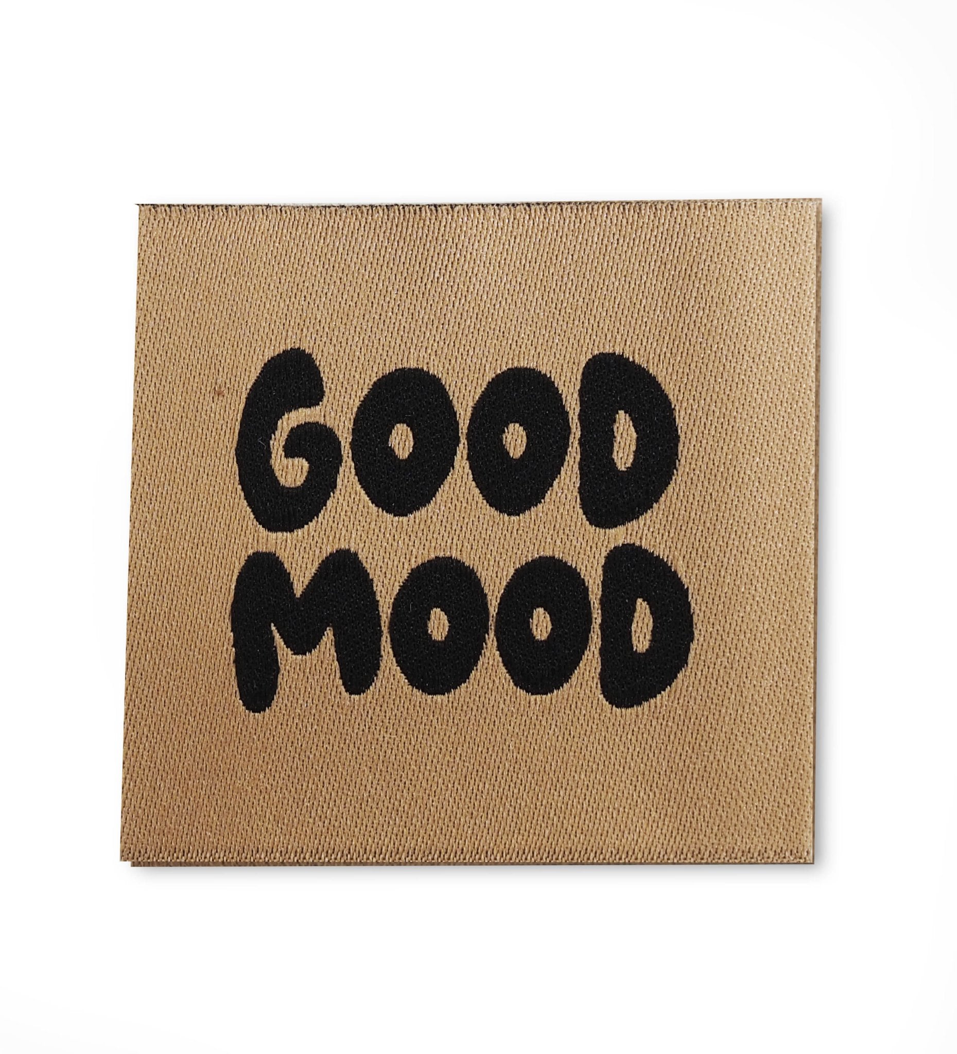 paul-clara-weblabel-good-mood-braun-etikett-3-8-cm image 1