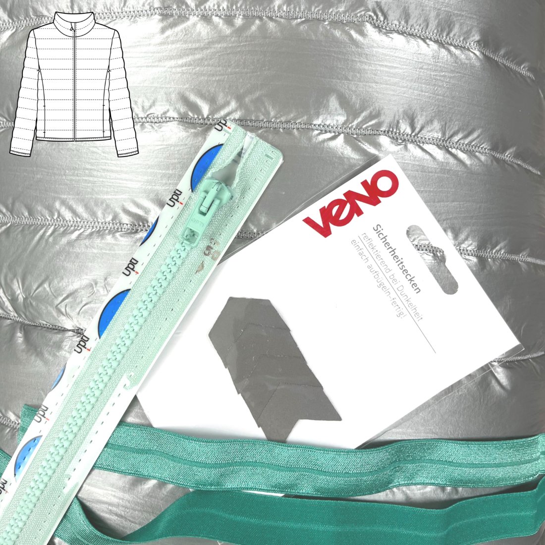 n-hfrosch-empuk-jacke-n-hpaket-stepper-silber-mint-rei-verschluss image 1