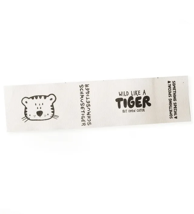 paul-clara-baumwoll-labels-tiger-4in1-label-3-5x13-5cm image 1