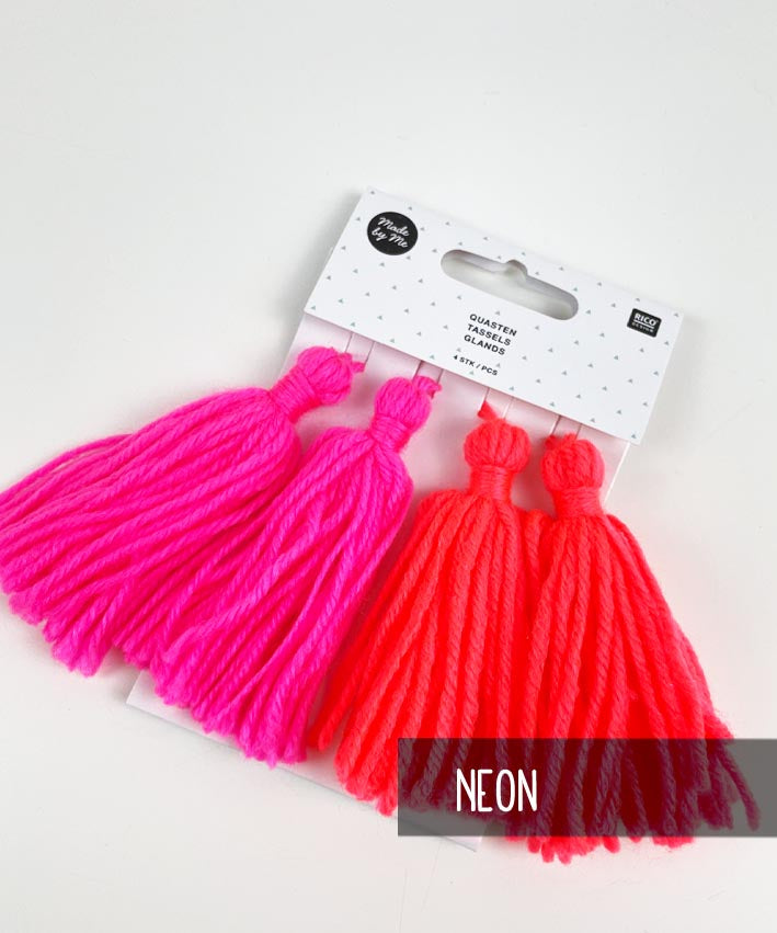 lenipepunkt-kurzwaren-taschenanh-nger-quasten-9cm-neon-4-stk image 4