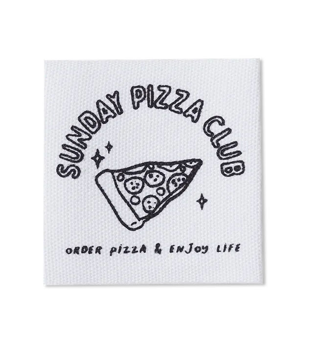 paul-clara-baumwoll-labels-sunday-pizza-club-3-5-cm-n-hetikett image 1