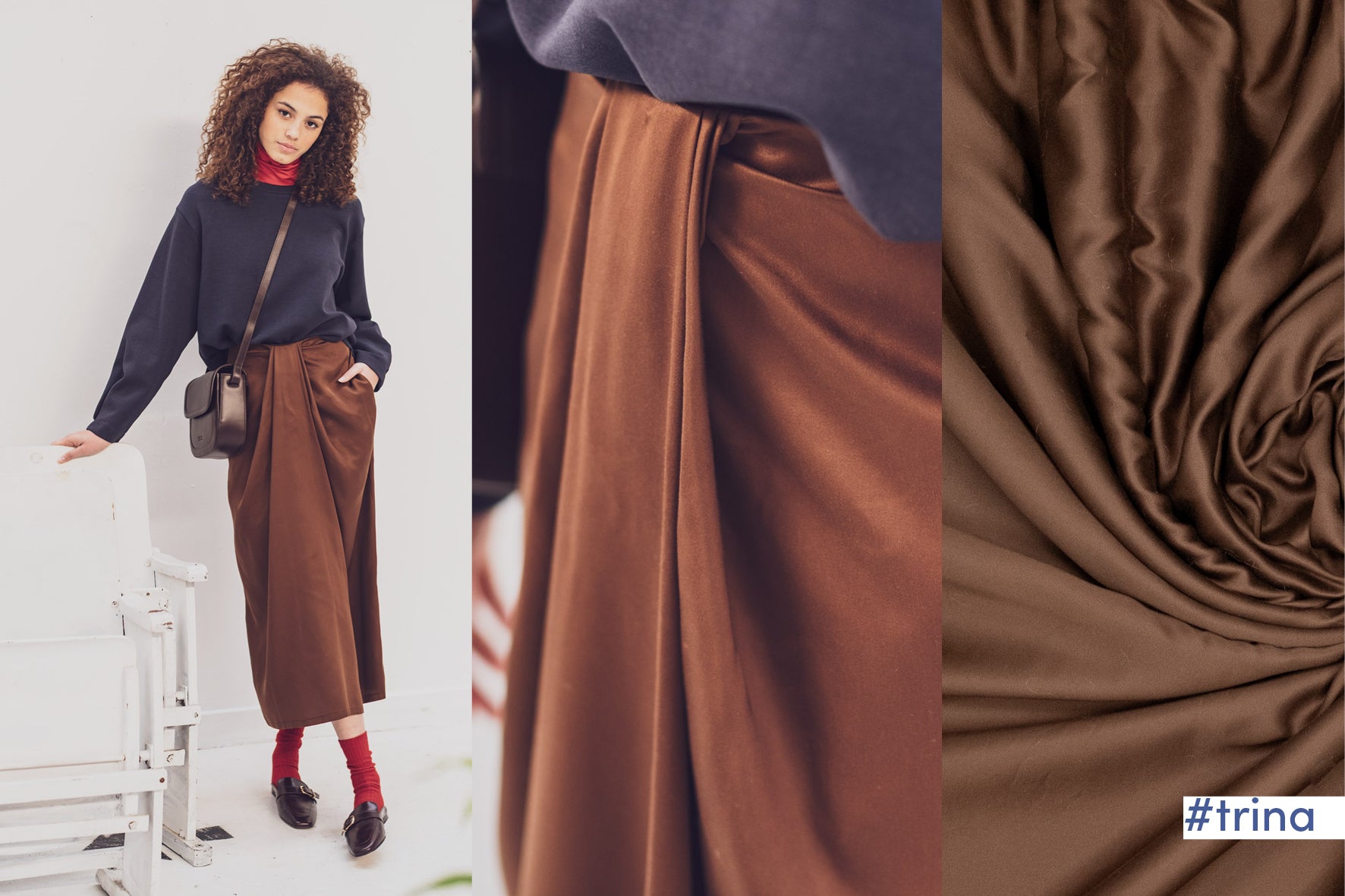 lenipepunkt-stoffe-fibre-mood-woven-lyocell-satin-braun-145cm image 1