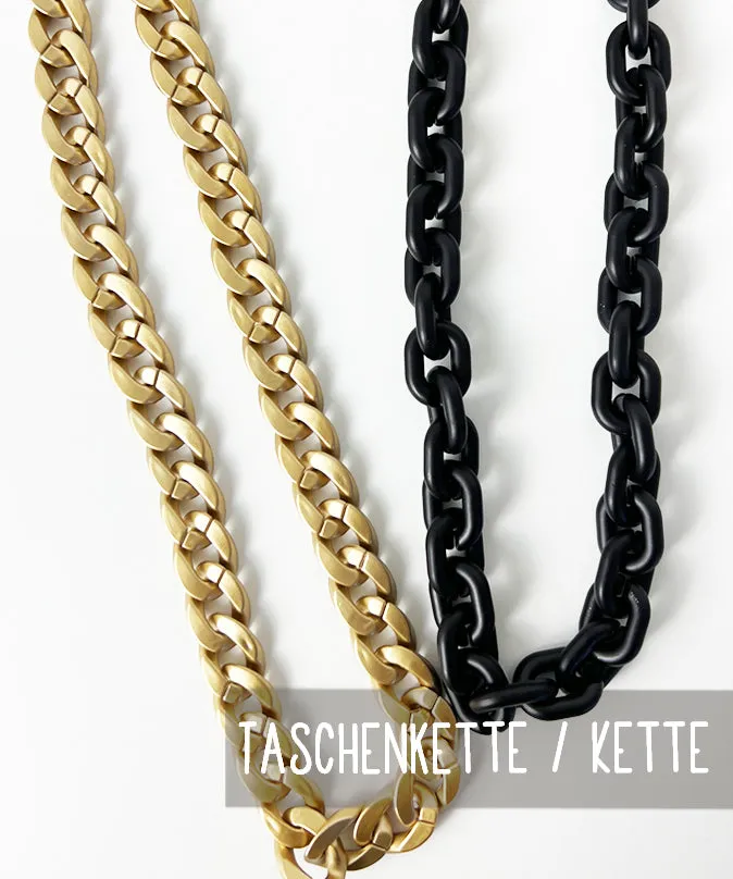 lenipepunkt-taschenkette-kunststoff-schwarz-gold-meterware image 1