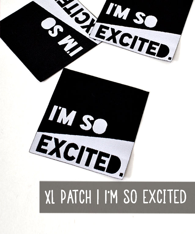 lenipepunkt-kurzwaren-xl-patch-i-m-so-excited-aufn-her-7x7-cm image 1