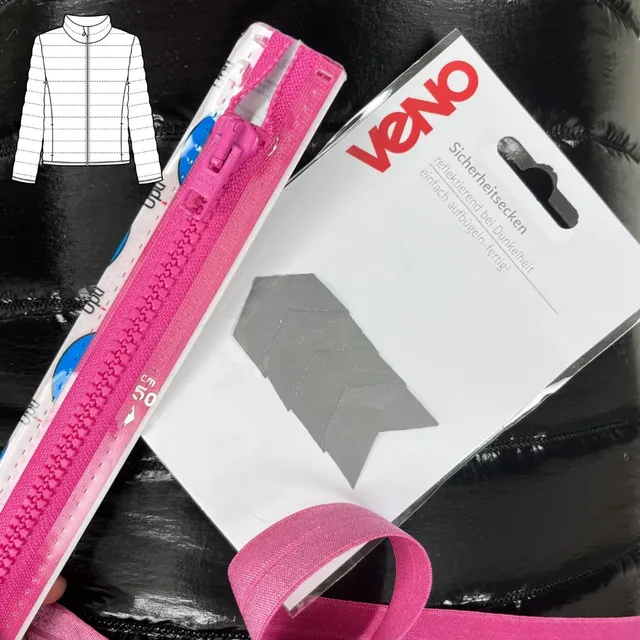n-hfrosch-n-hpakete-n-hset-jacke-empuk-stepper-schwarz-pink image 1