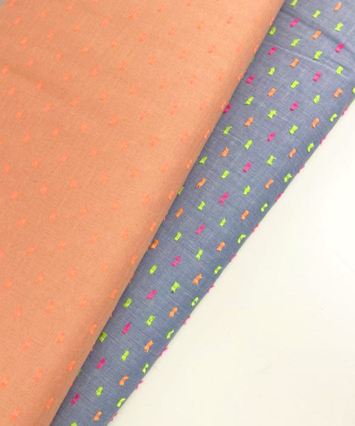 lenipepunkt-dobby-neon-voile-baumwollstoff-koralle-meterware image 6