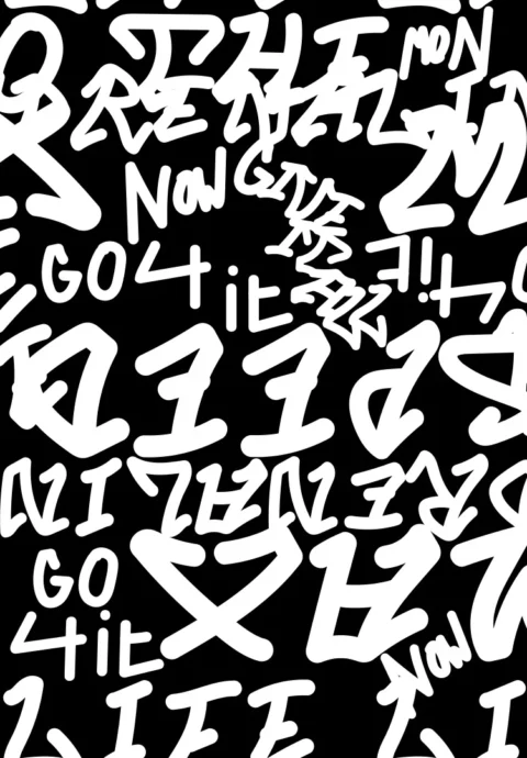 fadenk-fer-jersey-schwarz-schrift-stoff-1m-baumwolle image 3