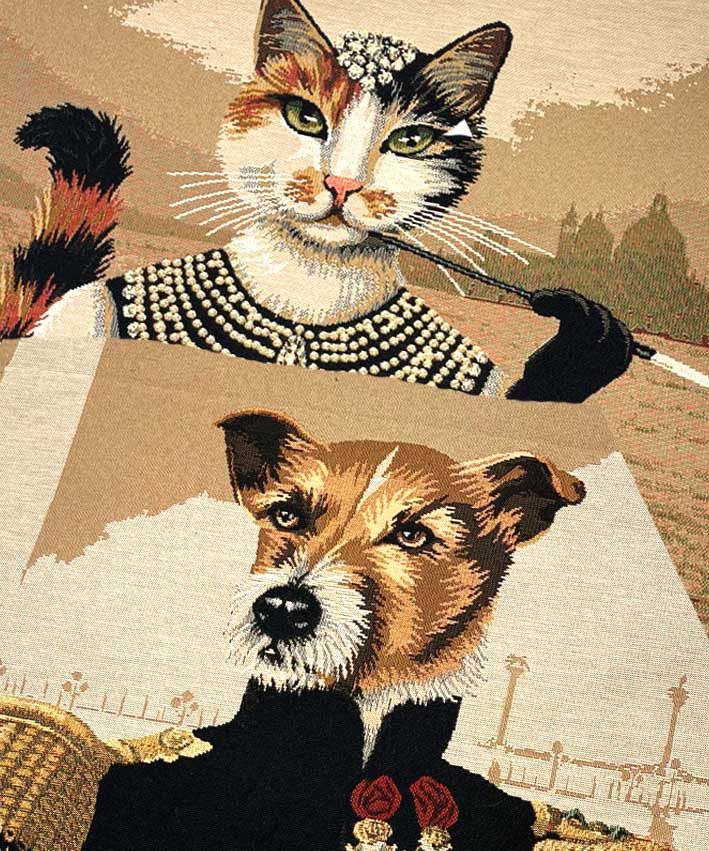 lenipepunkt-stoffe-panel-gobelin-cat-dog-47x47-cm image 1
