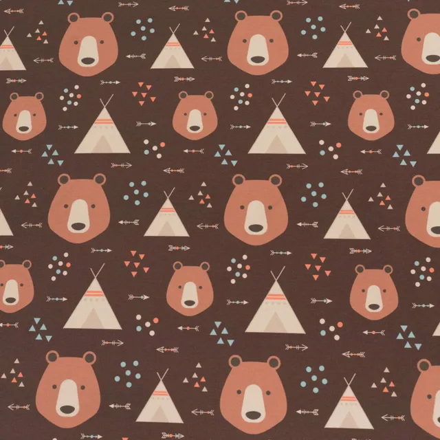 n-hfrosch-stoffe-french-terry-tipi-b-r-braun-meterware image 1