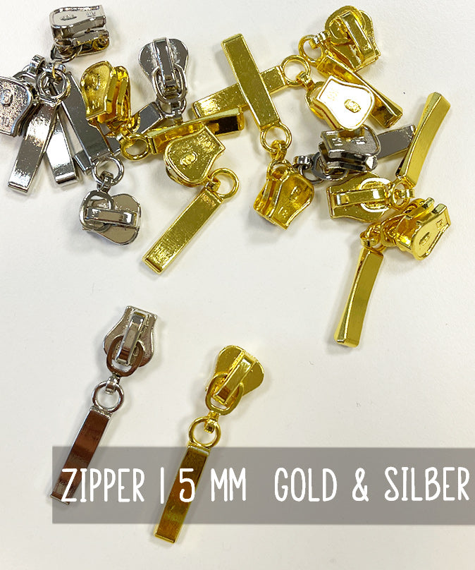 lenipepunkt-kurzwaren-zipper-glam-5-mm-rei-verschluss-gold-silber image 1