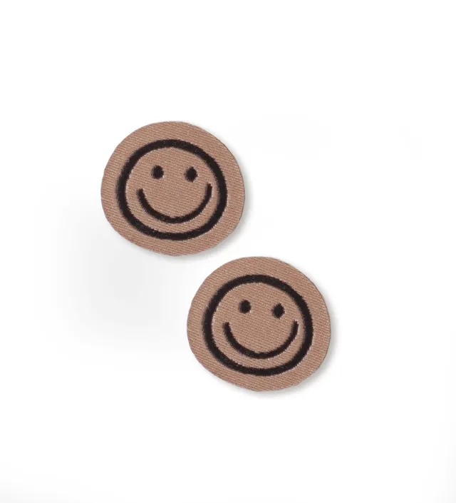 paul-clara-gewebte-patches-mini-smile-aufn-her-braun-2er-pack image 1