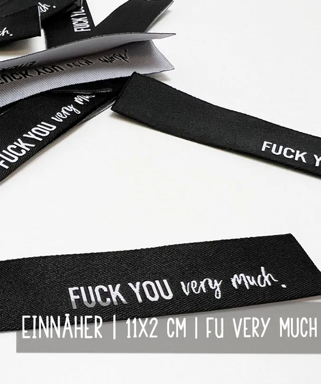lenipepunkt-kurzwaren-fu-you-very-much-einn-her-patch-schwarz-wei image 1
