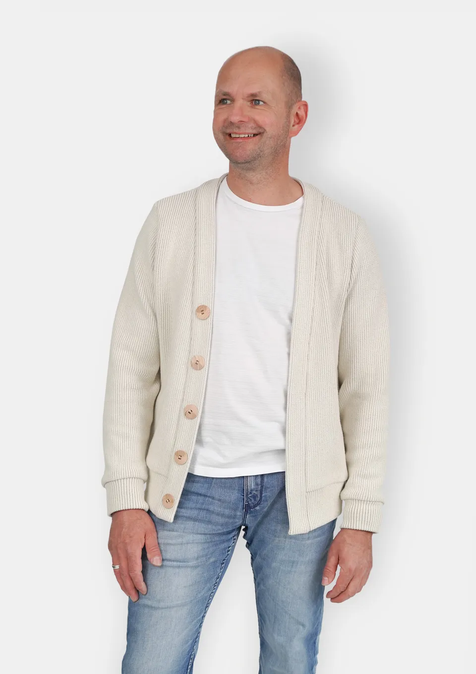 fadenk-fer-karo-strickjacke-schnittmuster-herren-2xs-5xl image 1