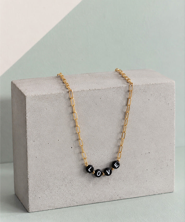lenipepunkt-ready-to-wear-kette-love-gold-40-cm-edelstahl image 1