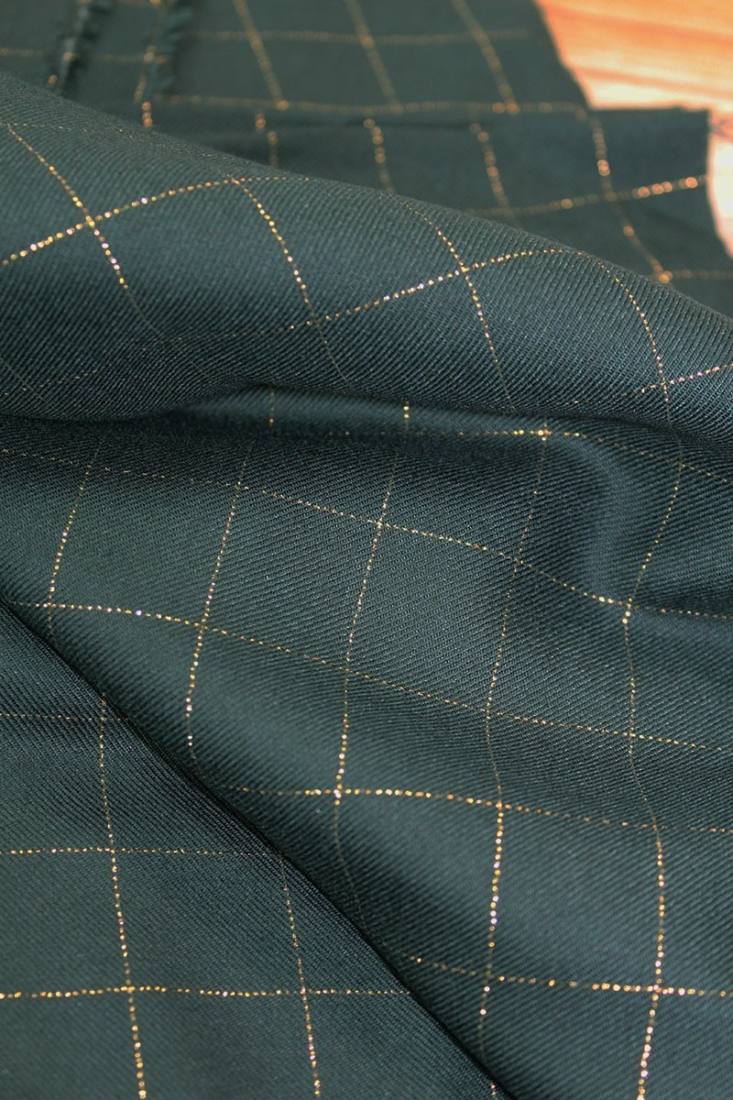 n-hfrosch-stoffe-viskose-twill-glitzer-karo-dunkelgr-n-webstoff image 2