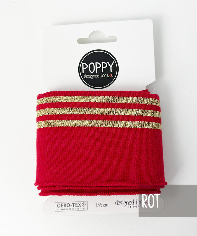lenipepunkt-streifen-lurex-fertig-b-ndchen-cuffs-t-rkis image 6