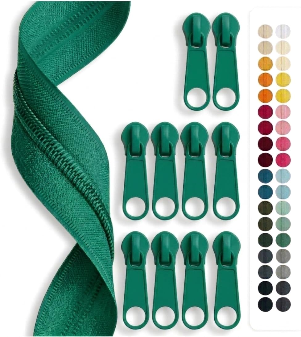jajasio-endlosrei-verschluss-wei-5-m-3mm-mit-10-zipper image 2