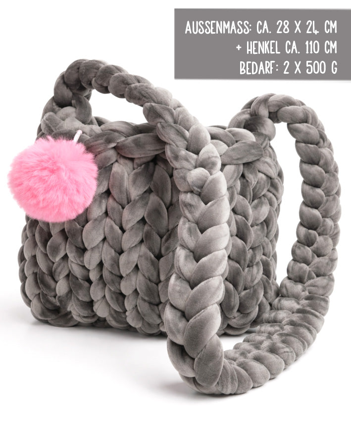 lenipepunkt-kurzwaren-chunky-garn-500g-hellgrau-18m-polyester image 4