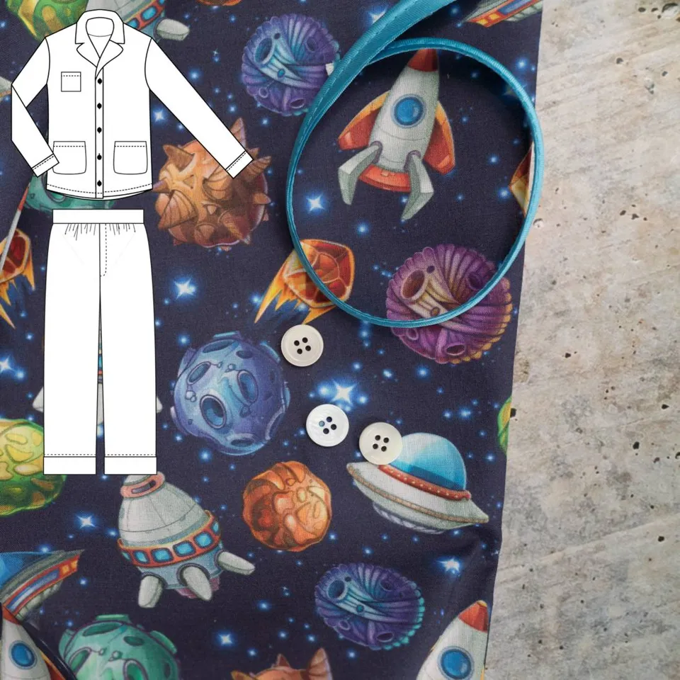 n-hfrosch-tidur-kids-pyjama-n-hpaket-kosmos-baumwolle image 1