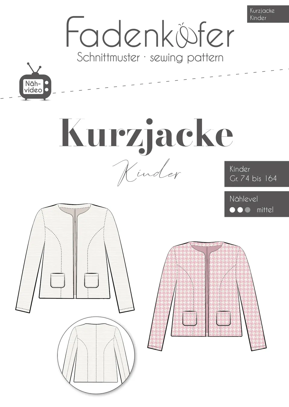 fadenk-fer-papierschnittmuster-kurzjacke-kinder-74-164-gef-ttert image 1