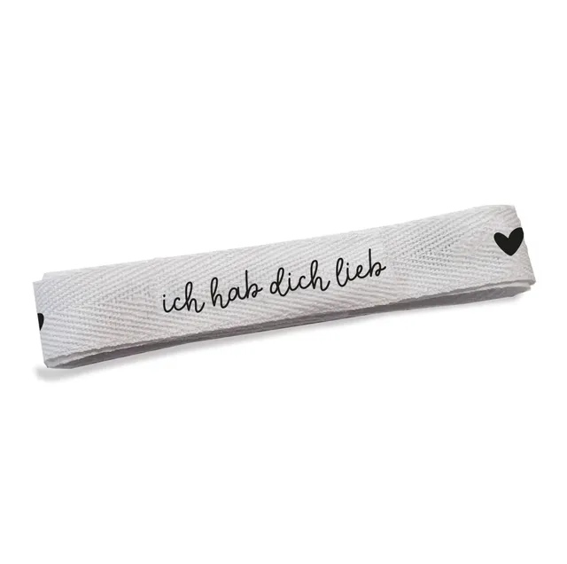 paul-clara-b-nder-ich-hab-dich-lieb-band-wei-1m-baumwolle image 1